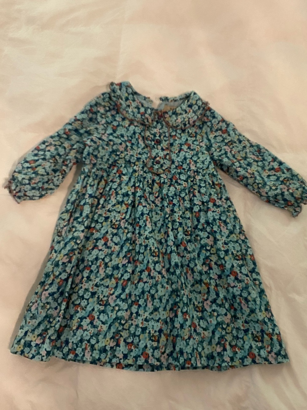 Baybala Ashley Dress in Blue Floral Long-Sleeve 4T